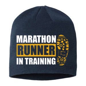 Marathon Runner In Training Quote For A Marathon Runner Sustainable Beanie