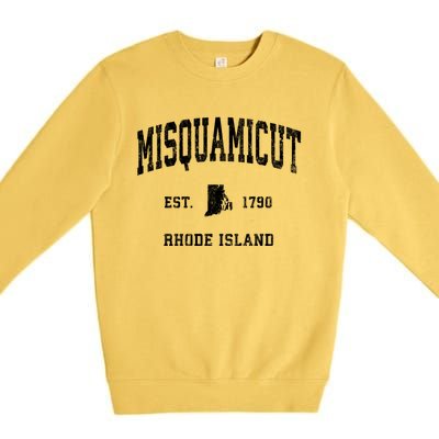 Misquamicut Rhode Island Ri Vintage Athletic Sports Premium Crewneck Sweatshirt