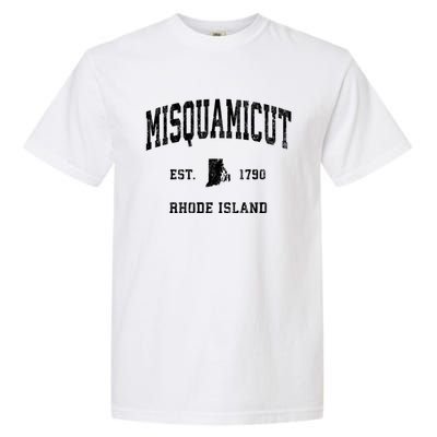 Misquamicut Rhode Island Ri Vintage Athletic Sports Garment-Dyed Heavyweight T-Shirt