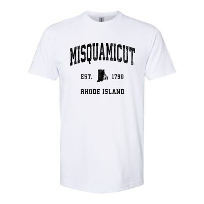 Misquamicut Rhode Island Ri Vintage Athletic Sports Softstyle CVC T-Shirt