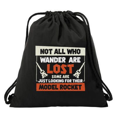 Model Rocket Just Looking For Funny Rocket Science Drawstring Bag