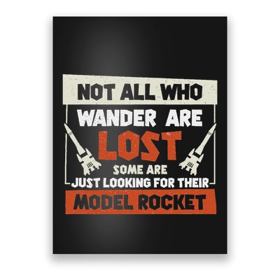 Model Rocket Just Looking For Funny Rocket Science Poster