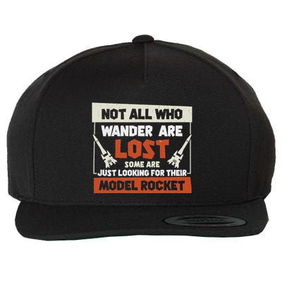 Model Rocket Just Looking For Funny Rocket Science Wool Snapback Cap
