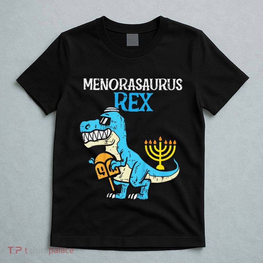 Menorasaurus Rex Jew Dino Trex Hanukkah T-Shirt