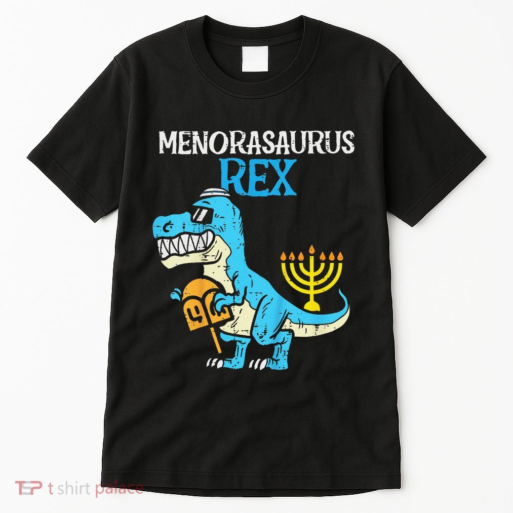 Menorasaurus Rex Jew Dino Trex Hanukkah Tall T-Shirt
