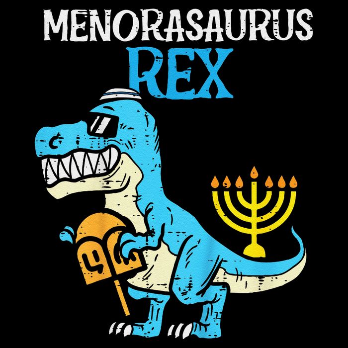 Menorasaurus Rex Jew Dino Trex Hanukkah Flatbill Hat