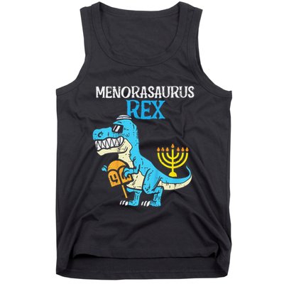 Menorasaurus Rex Jew Dino Trex Hanukkah Tank Top