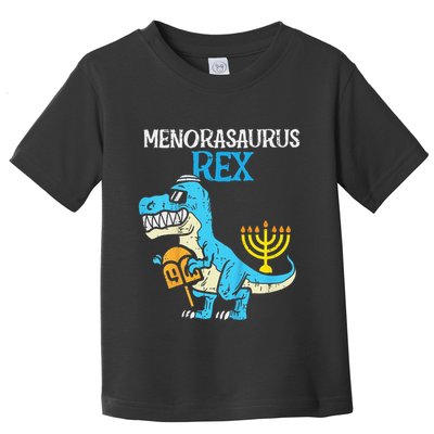 Menorasaurus Rex Jew Dino Trex Hanukkah Toddler T-Shirt