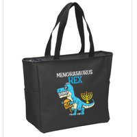 Menorasaurus Rex Jew Dino Trex Hanukkah Zip Tote Bag