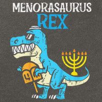 Menorasaurus Rex Jew Dino Trex Hanukkah Cotton Canvas Backpack
