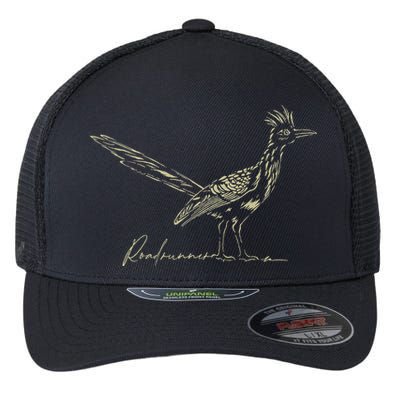 Minimalist Roadrunner Lover Distressed Flexfit Unipanel Trucker Cap
