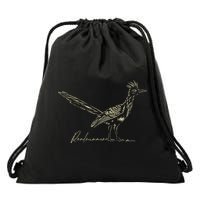 Minimalist Roadrunner Lover Distressed Drawstring Bag
