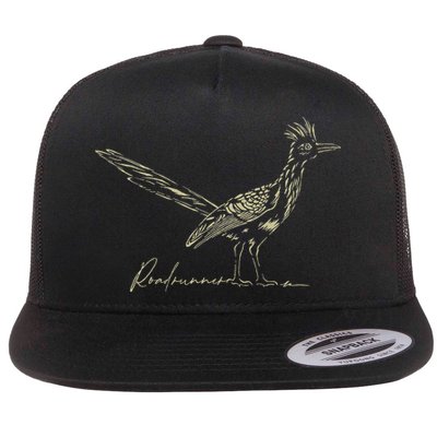 Minimalist Roadrunner Lover Distressed Flat Bill Trucker Hat