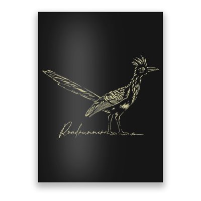 Minimalist Roadrunner Lover Distressed Poster