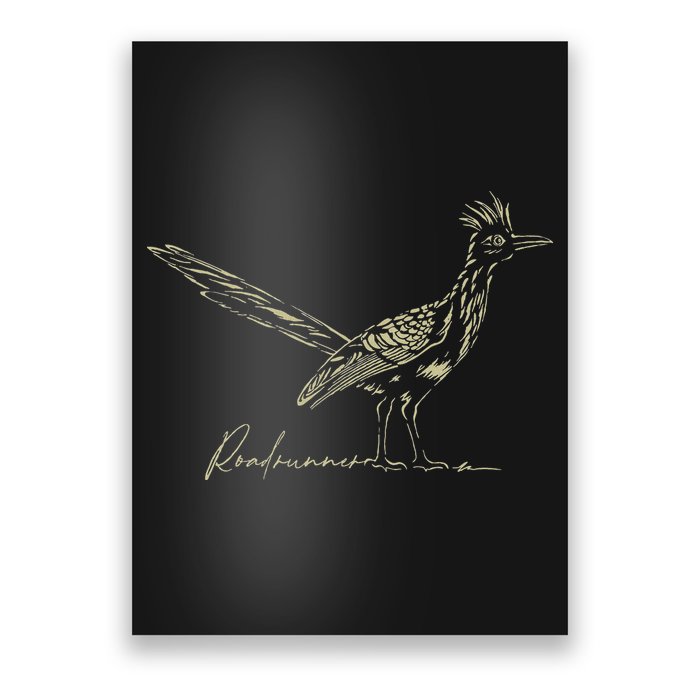 Minimalist Roadrunner Lover Distressed Poster