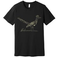 Minimalist Roadrunner Lover Distressed Premium T-Shirt