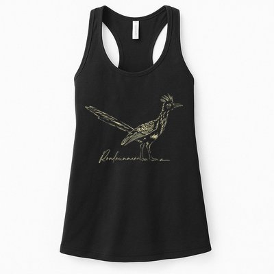 Minimalist Roadrunner Lover Distressed Womens Tank Top