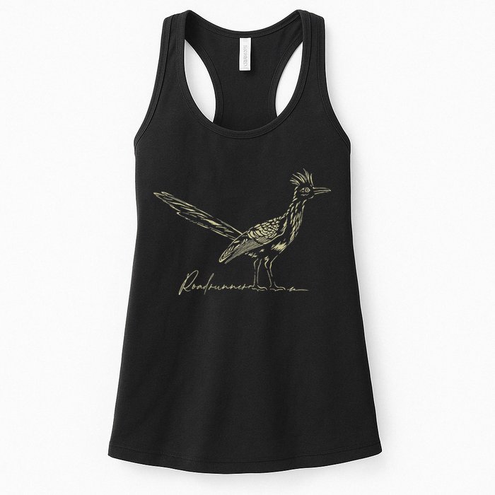 Minimalist Roadrunner Lover Distressed Womens Tank Top