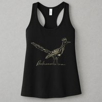 Minimalist Roadrunner Lover Distressed Womens Tank Top
