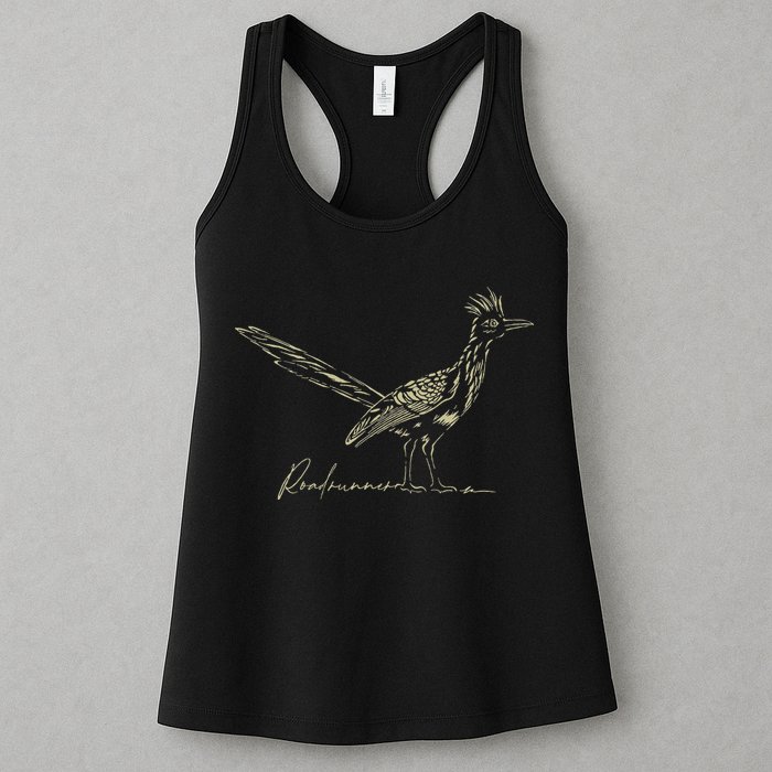 Minimalist Roadrunner Lover Distressed Womens Tank Top