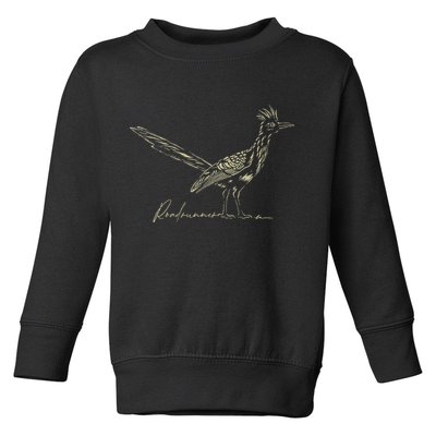 Minimalist Roadrunner Lover Distressed Toddler Sweatshirt