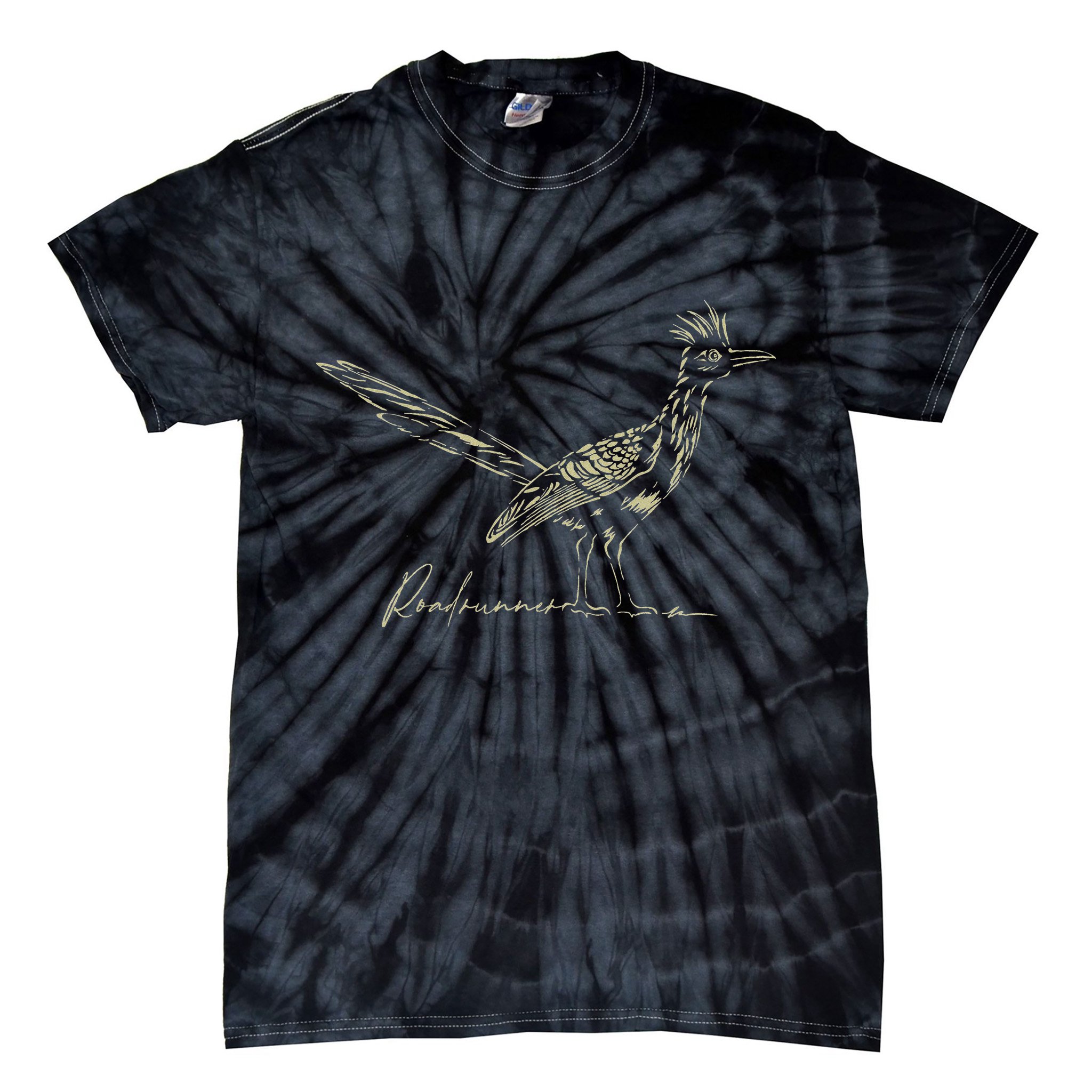 Minimalist Roadrunner Lover Distressed Tie-Dye T-Shirt
