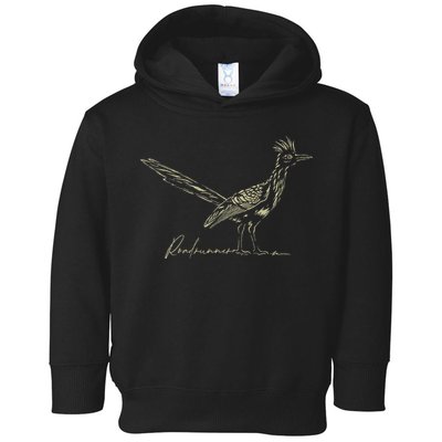 Minimalist Roadrunner Lover Distressed Toddler Hoodie