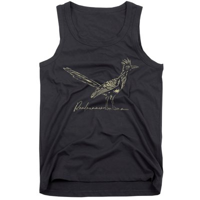 Minimalist Roadrunner Lover Distressed Tank Top