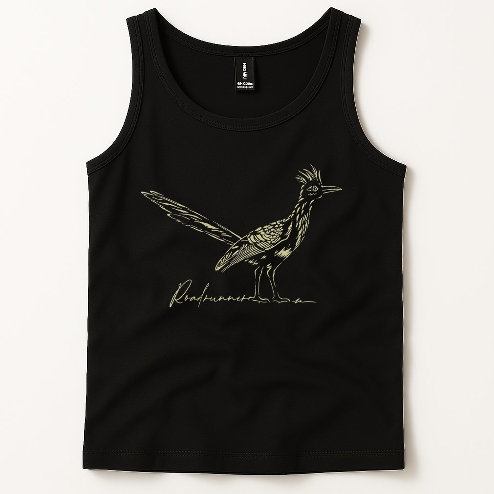 Minimalist Roadrunner Lover Distressed Tank Top