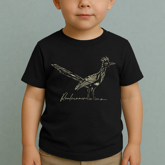 Minimalist Roadrunner Lover Distressed Toddler T-Shirt