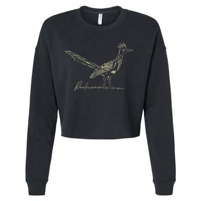 Minimalist Roadrunner Lover Distressed Cropped Pullover Crew