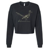 Minimalist Roadrunner Lover Distressed Cropped Pullover Crew