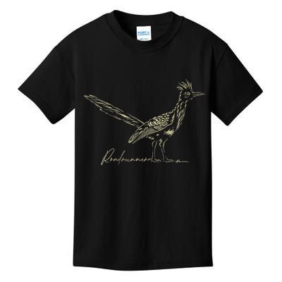 Minimalist Roadrunner Lover Distressed Kids T-Shirt