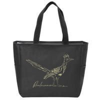 Minimalist Roadrunner Lover Distressed Zip Tote Bag