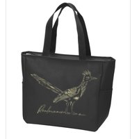 Minimalist Roadrunner Lover Distressed Zip Tote Bag