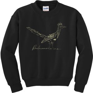 Minimalist Roadrunner Lover Distressed Kids Sweatshirt