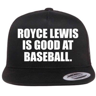 Minnesotatwins Royce Lewis Is Good At Baseball Flat Bill Trucker Hat