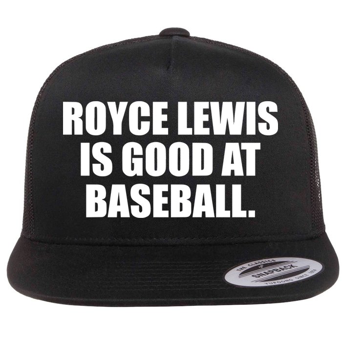 Minnesotatwins Royce Lewis Is Good At Baseball Flat Bill Trucker Hat