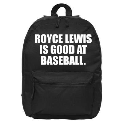 Minnesotatwins Royce Lewis Is Good At Baseball 16 in Basic Backpack