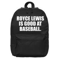 Minnesotatwins Royce Lewis Is Good At Baseball 16 in Basic Backpack