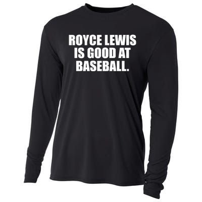 Minnesotatwins Royce Lewis Is Good At Baseball Cooling Performance Long Sleeve Crew