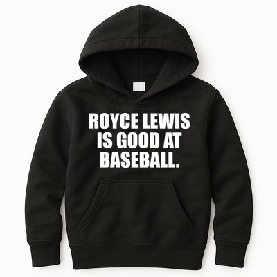 Minnesotatwins Royce Lewis Is Good At Baseball Kids Hoodie