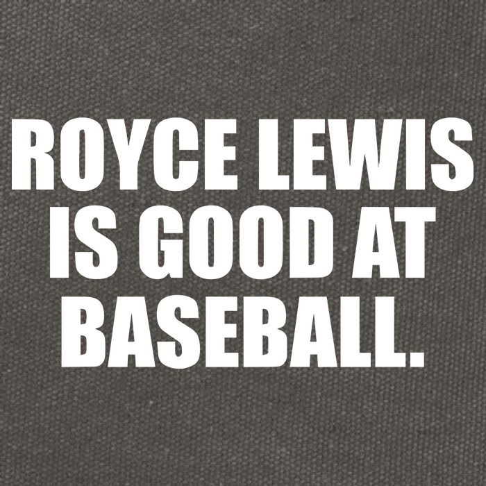 Minnesotatwins Royce Lewis Is Good At Baseball Cotton Canvas Backpack