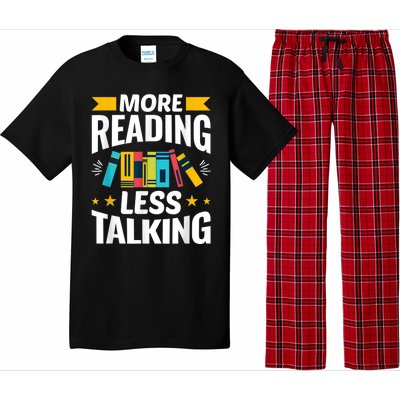 More Reading Less Talking Funny Library Reading Lovers Pajama Set