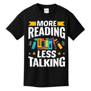 More Reading Less Talking Funny Library Reading Lovers Kids T-Shirt