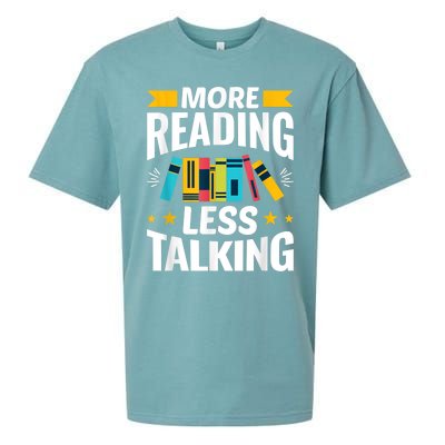 More Reading Less Talking Funny Library Reading Lovers Sueded Cloud Jersey T-Shirt