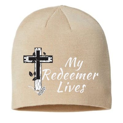 My Redeemer Lives Christian Easter Resurrection Sunday Sustainable Beanie