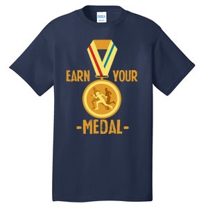 Marathon Running Medal Marathon Runner Finisher Marathoners Tall T-Shirt