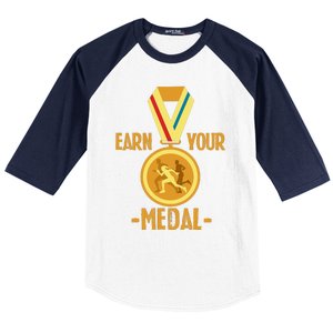 Marathon Running Medal Marathon Runner Finisher Marathoners Baseball Sleeve Shirt