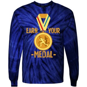 Marathon Running Medal Marathon Runner Finisher Marathoners Tie-Dye Long Sleeve Shirt